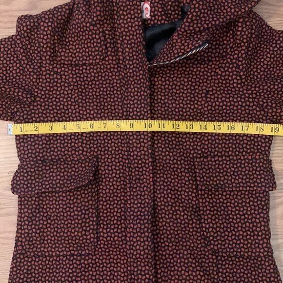 Rouge Par Womens Wool Cotton Blend Coat Hood Size S - Picture 9 of 15